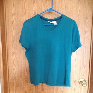 Cherokee Ladies' Teal Green Pullover Shirt, Sizer L